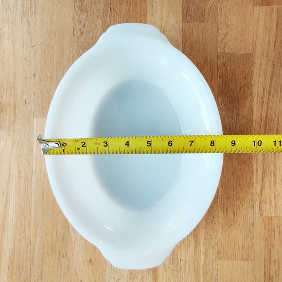 Set of 2 Divided Dishes, FIRE-KING 468 & PYREX 1063 Opal White Milk Glass, Oval - Picture 6 of 16